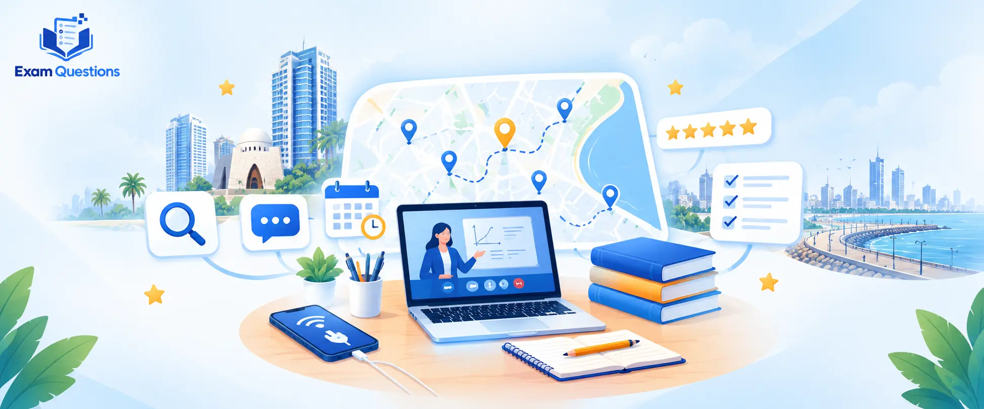 A Level tutor in Karachi, Pakistan, with online tutoring setup, educational resources, tutor search locations, and student learning tools for exam preparation.